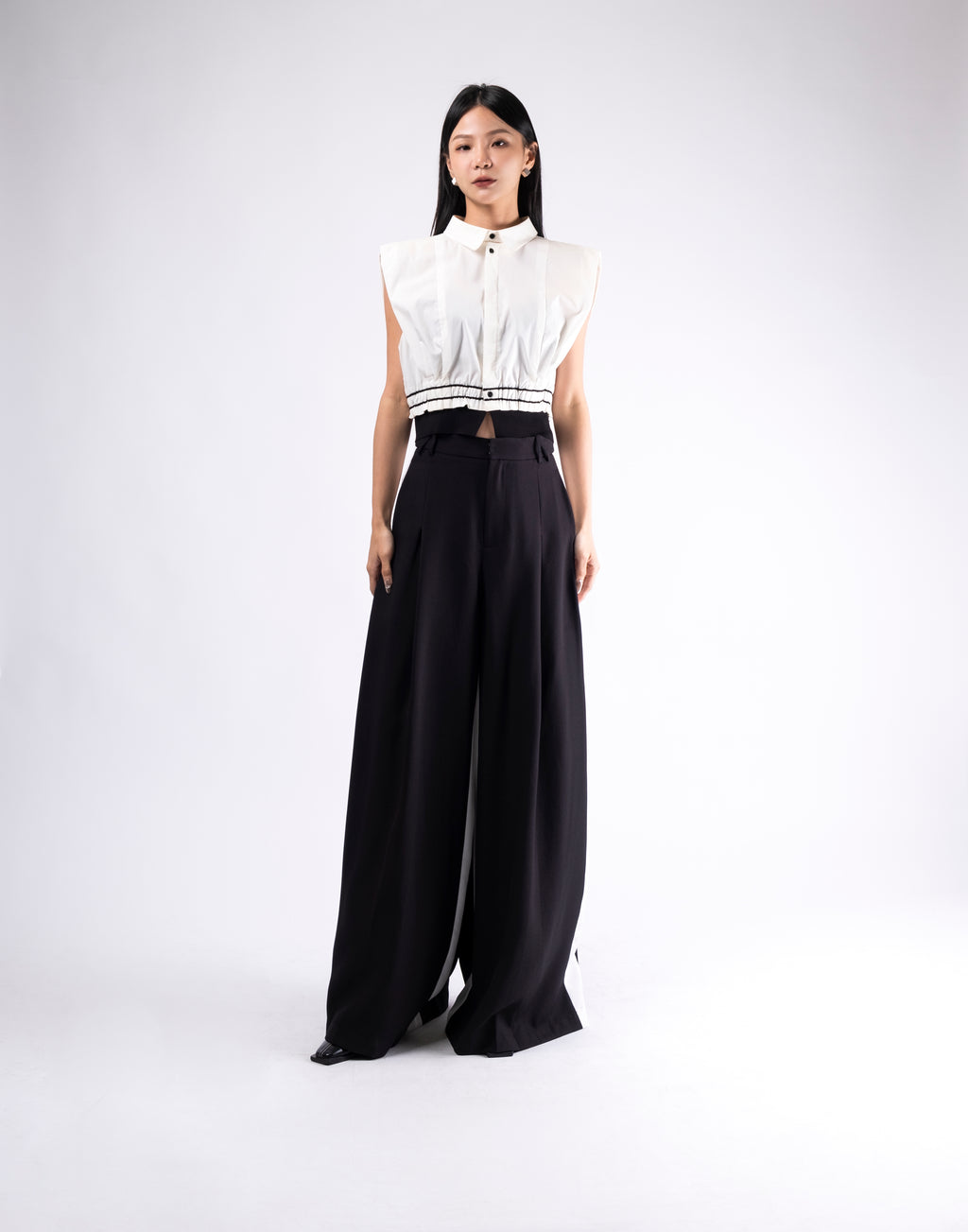 Contrasting Edge Suit Pants