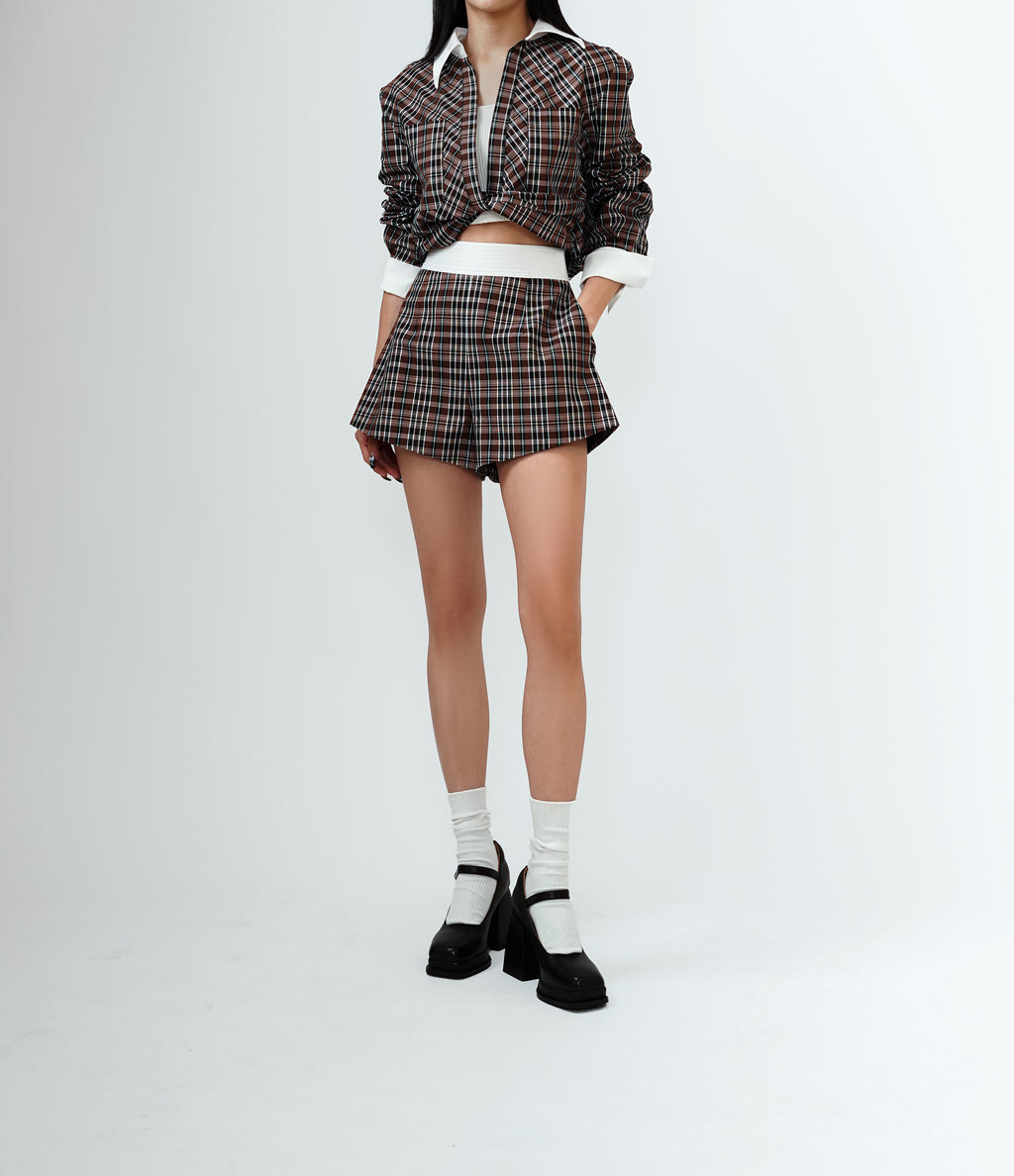 High Waist Lattice Short