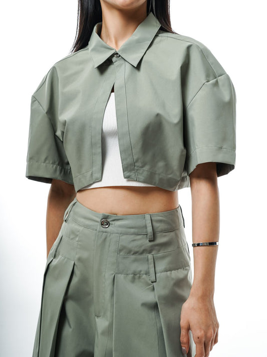 N E O Designer Set Cropped Short Sleeve Jacket