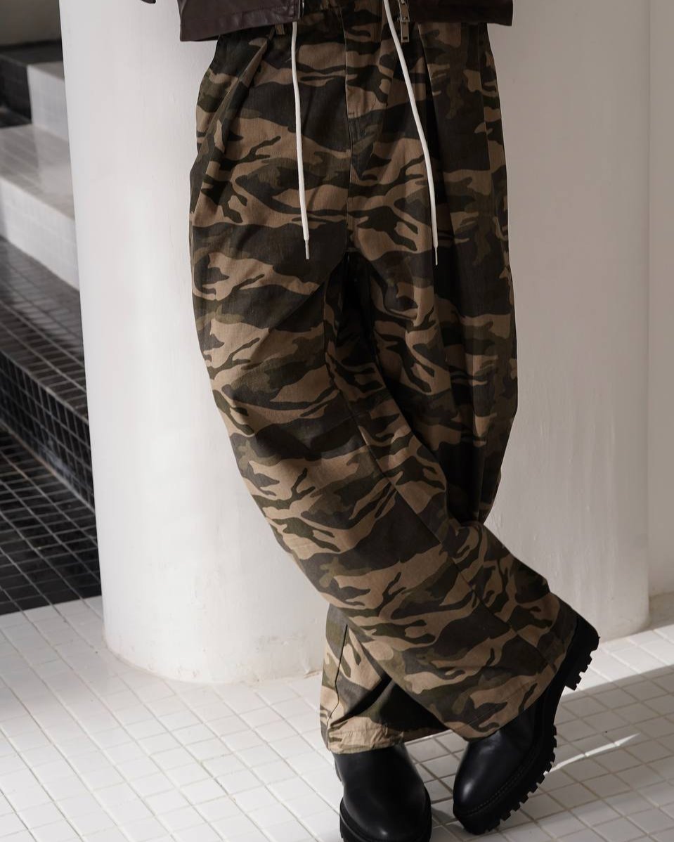 Drawstring Camo Pants