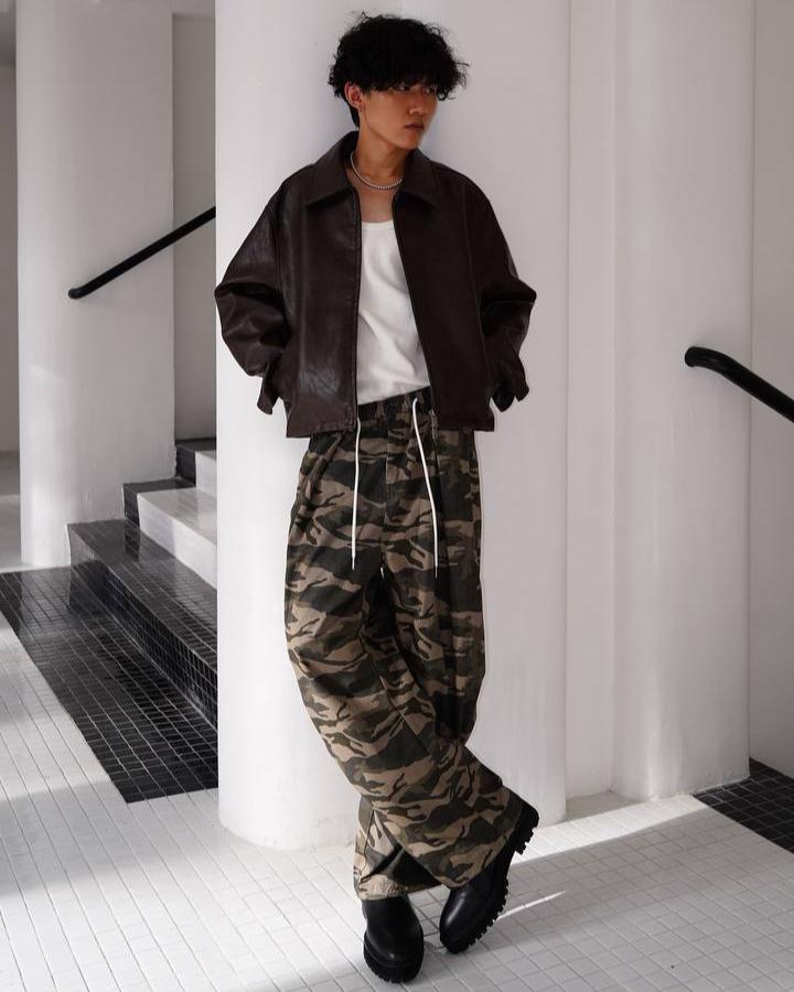 Drawstring Camo Pants