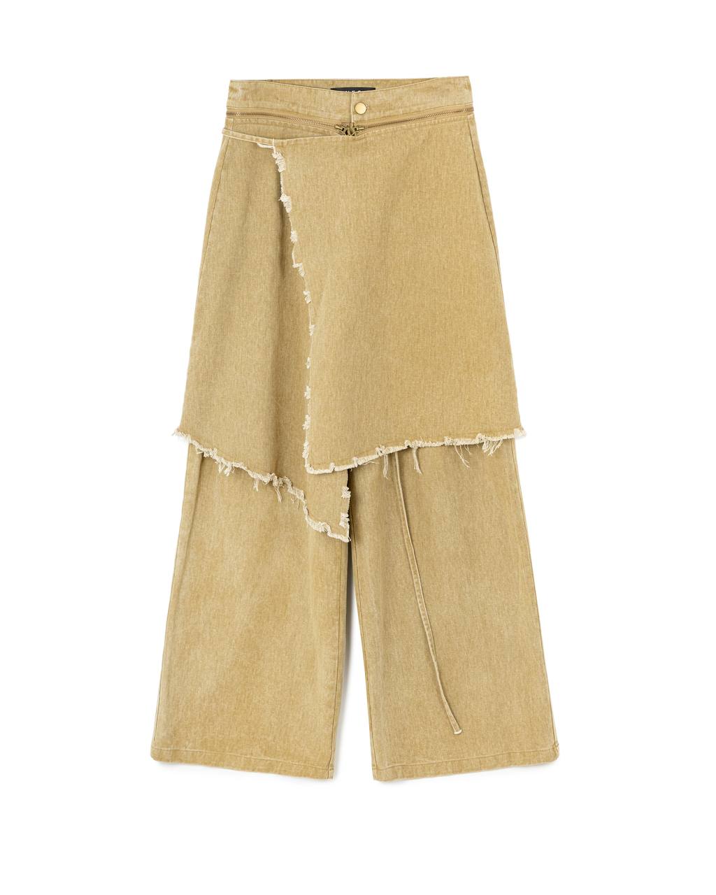 Distressed Wrap Denim Pants