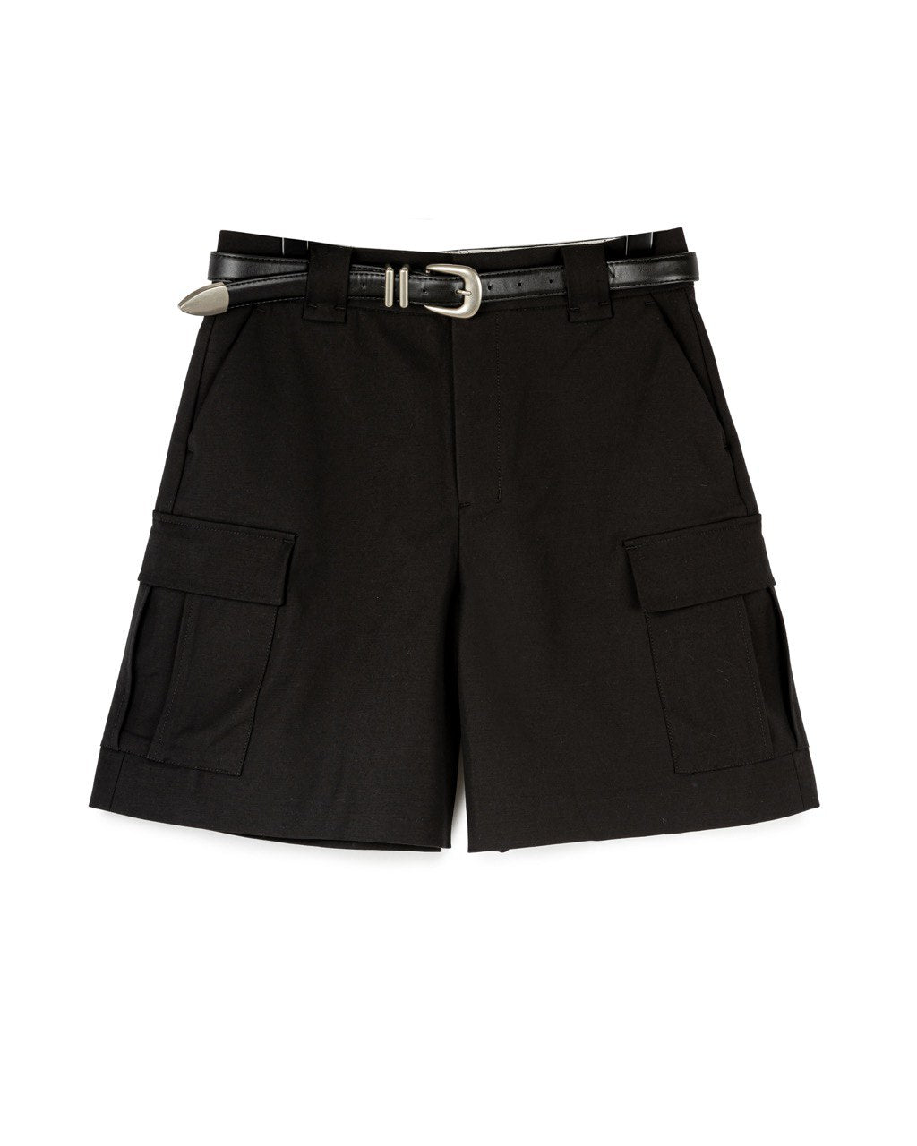 High Waist Cargo Shorts with Belt