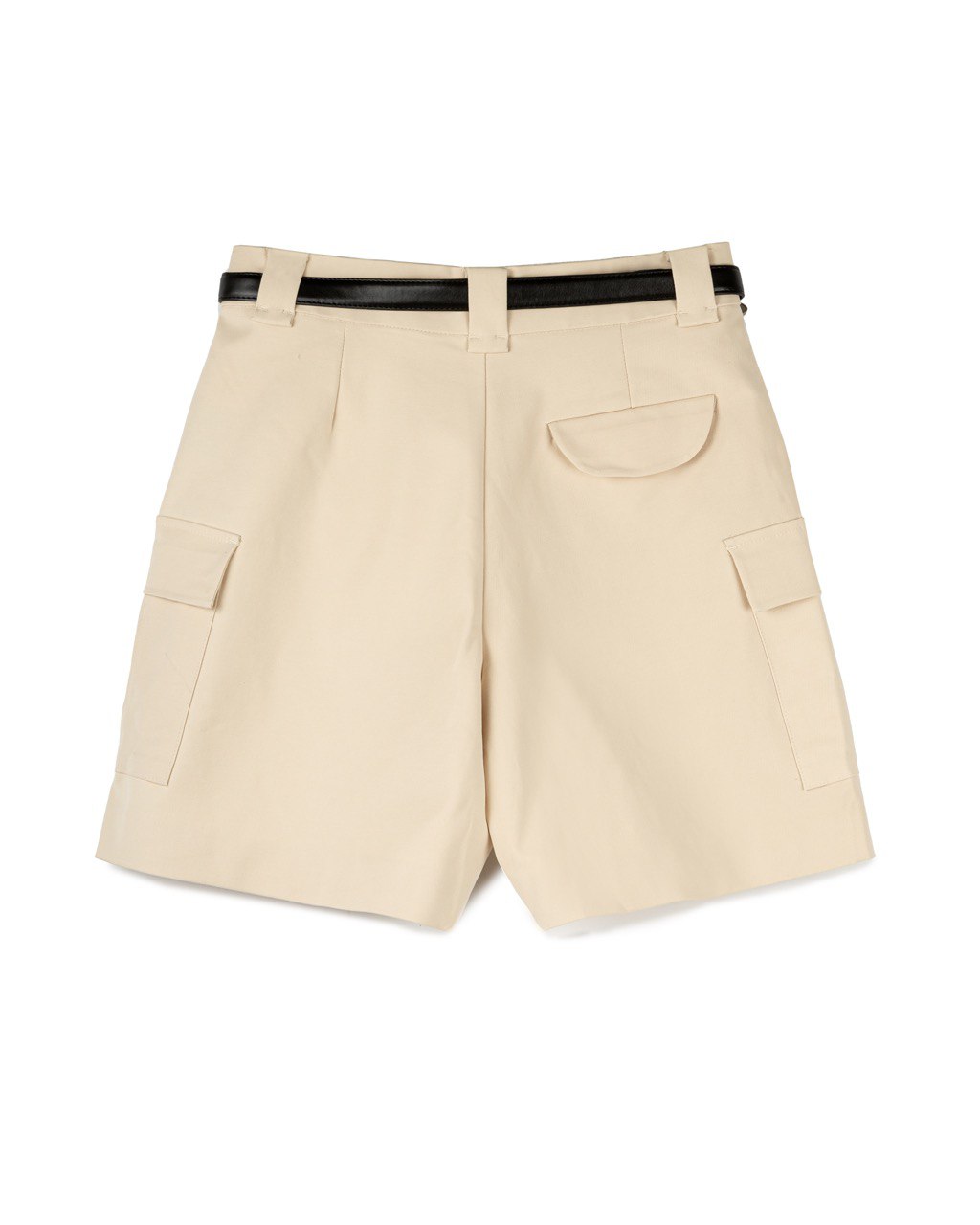 High Waist Cargo Shorts with Belt