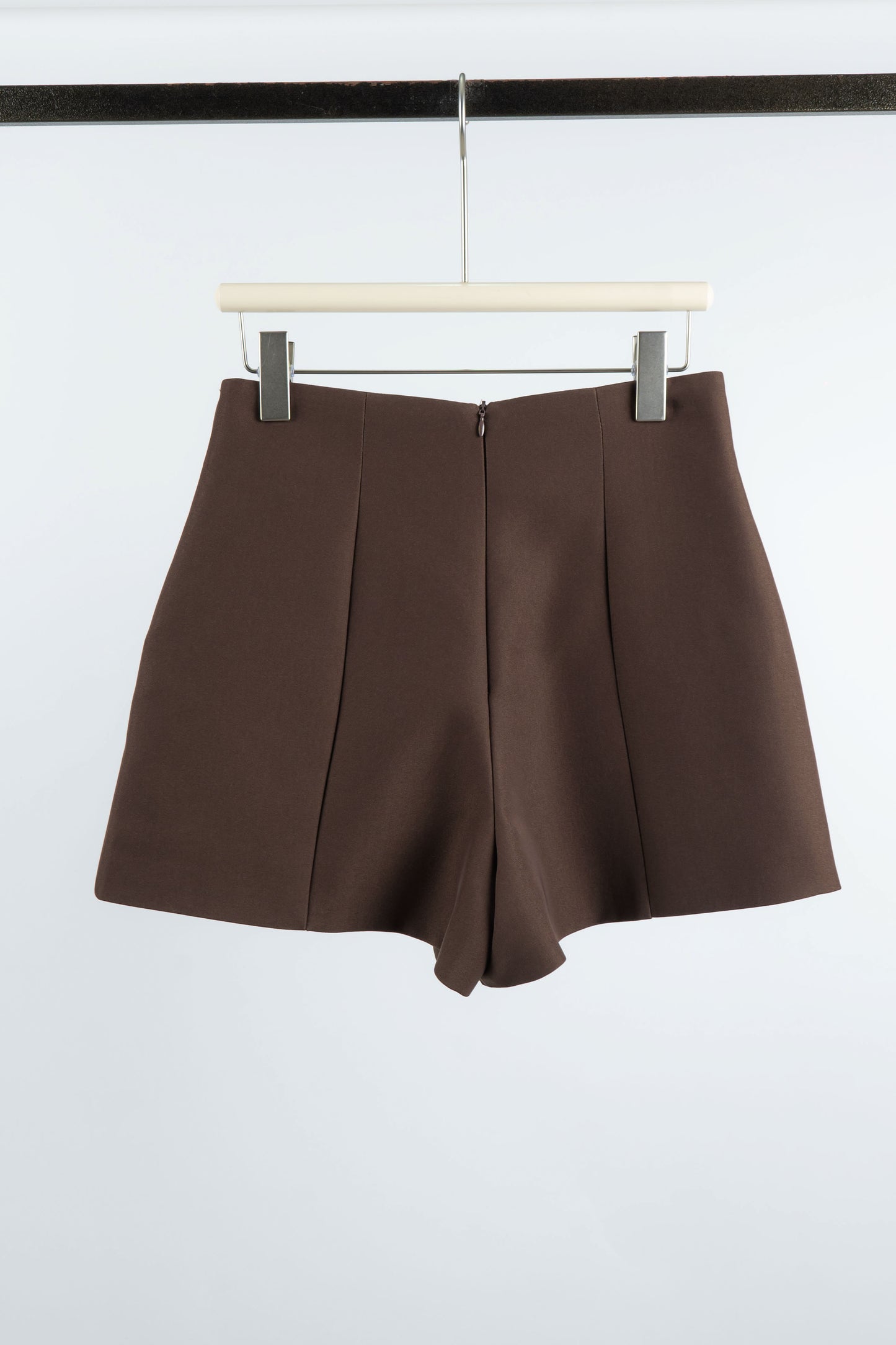 Solid Color All-Match Straight Leg Slim High Waist Suit Shorts