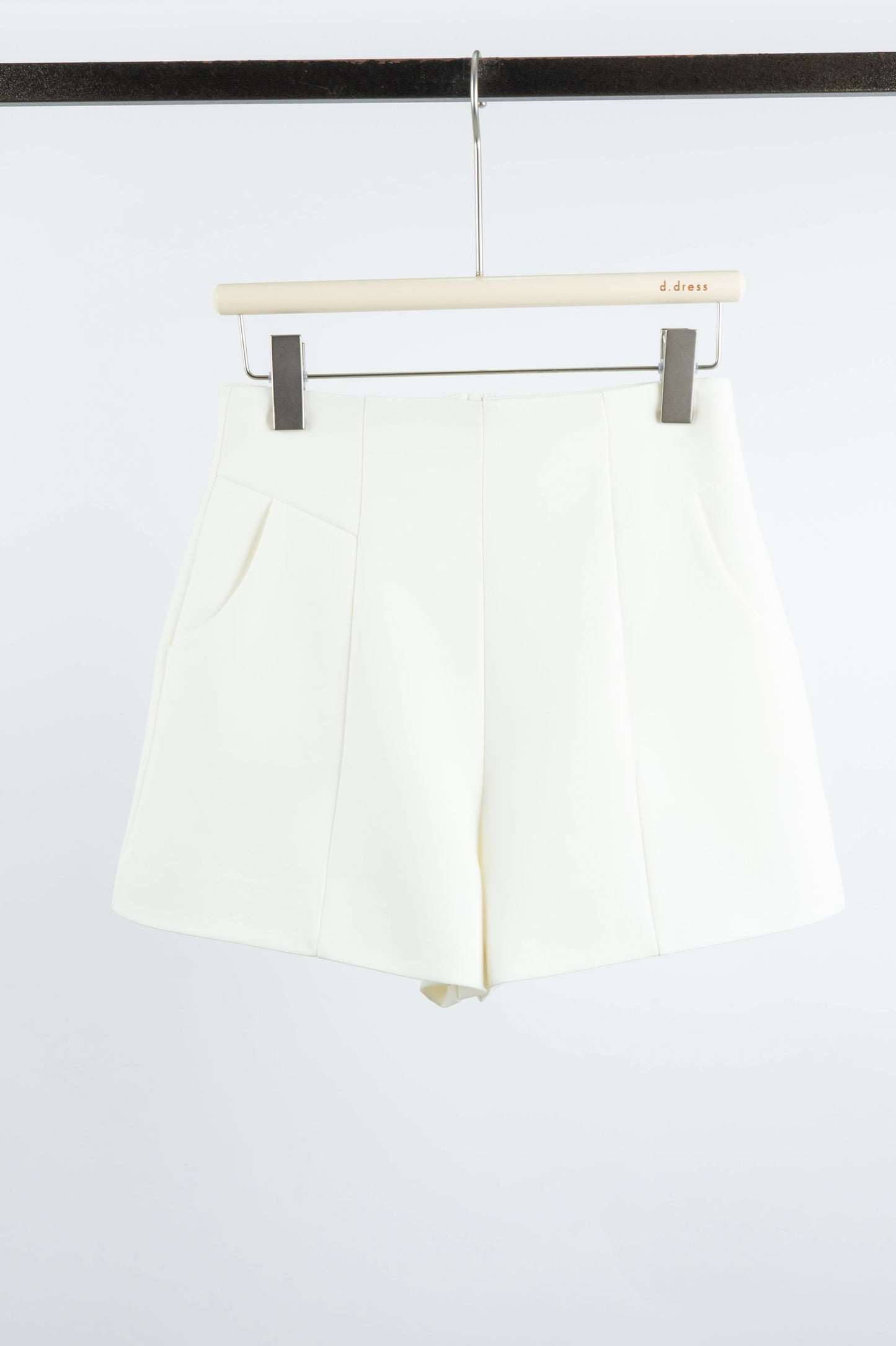 Solid Color All-Match Straight Leg Slim High Waist Suit Shorts